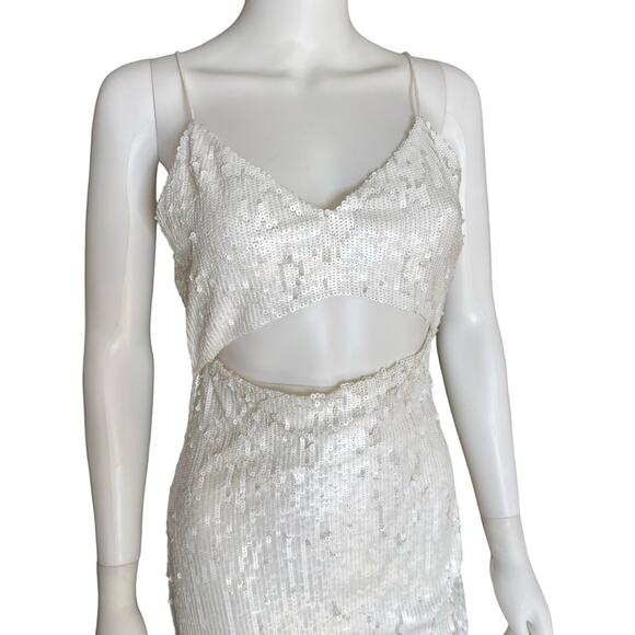 Alice + Olivia Valli Cut Out Cami Dress in Off White Women’s Sz 8 - Picture 3 of 12